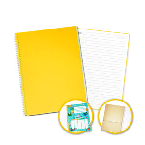 Cuaderno A4 - Amarillo - Rayado