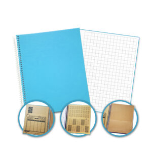 Cuaderno Nro 3 - Celeste - Cuadriculado Grande