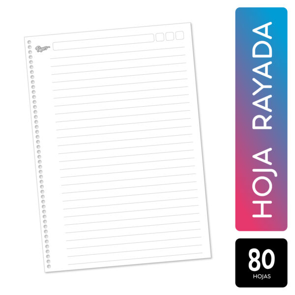 Cuaderno A4 - Amarillo - Rayado - Imagen 2