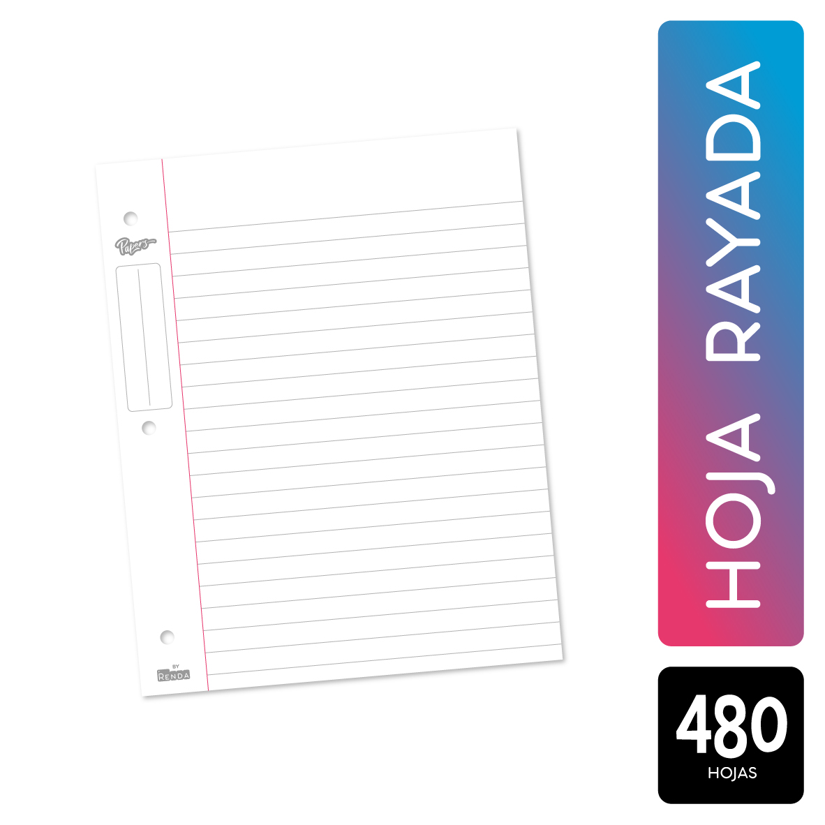 Repuesto 480 Hojas N°3 Rayado - Imagen 3