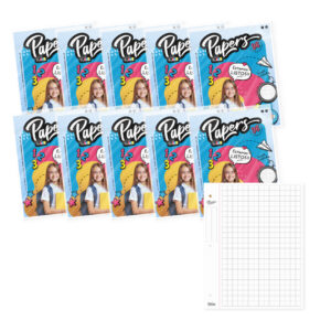 Pack x10 Repuesto 96 Hojas N°3 Cuadriculado Grande