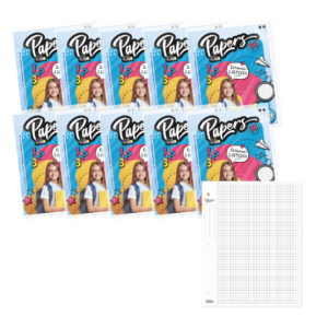 Pack x10 Repuesto 96 Hojas N°3 Cuadriculado Estándar