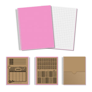 Cuaderno Nro 3 - Rosa - Cuadriculado Grande