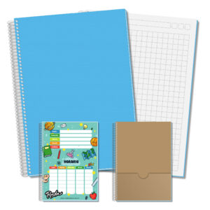 Cuaderno A4 - Celeste - Cuadriculado Grande