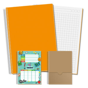 Cuaderno A4 - Naranja - Cuadriculado Grande