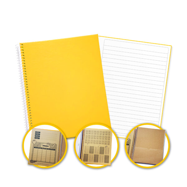 Cuaderno Nro 3 - Amarillo - Rayado