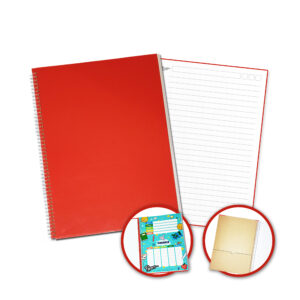 Cuaderno A4 - Rojo - Rayado