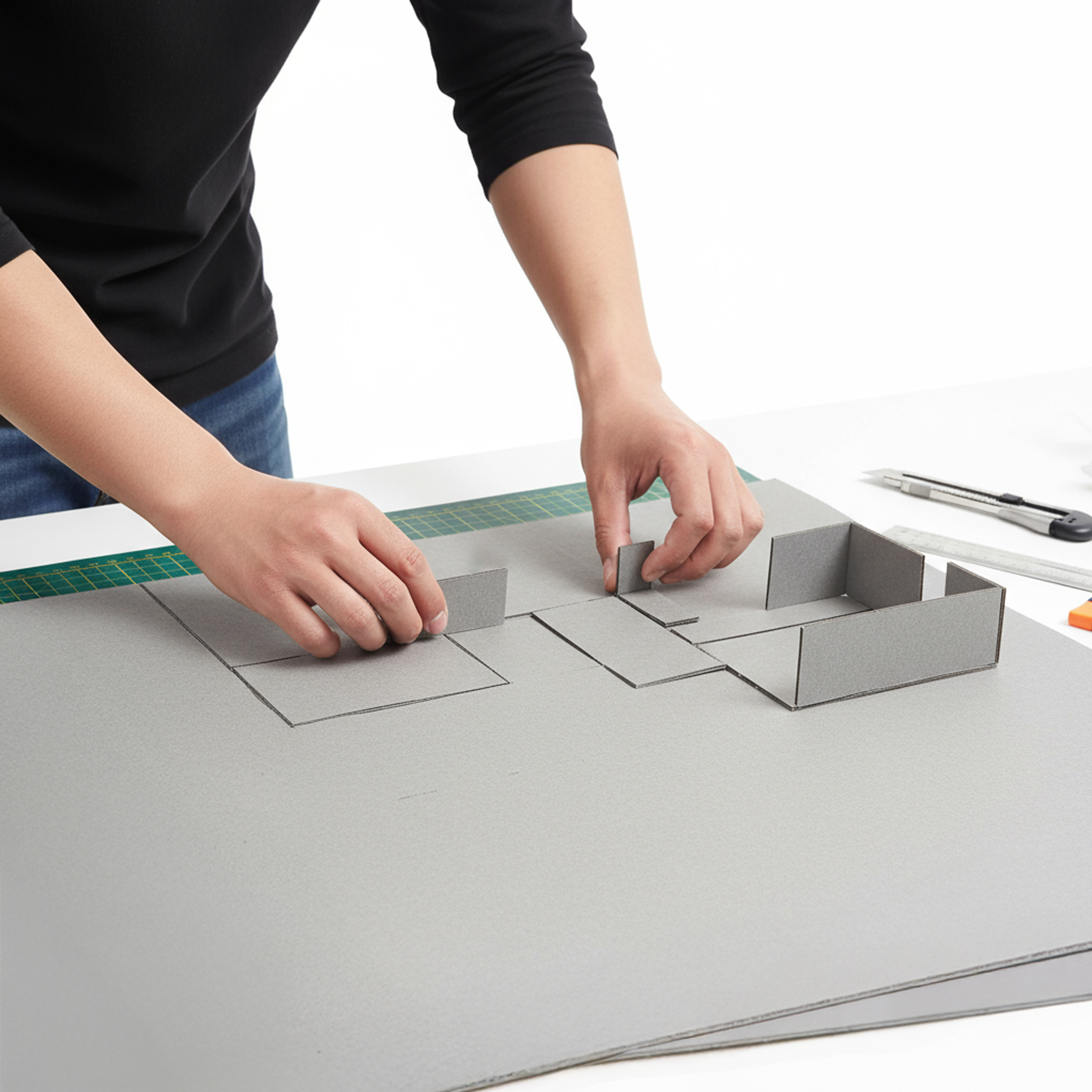 Pack x10 Cartón Gris Alta Densidad 3mm Para Maquetas - 50 x 35cm - Imagen 3