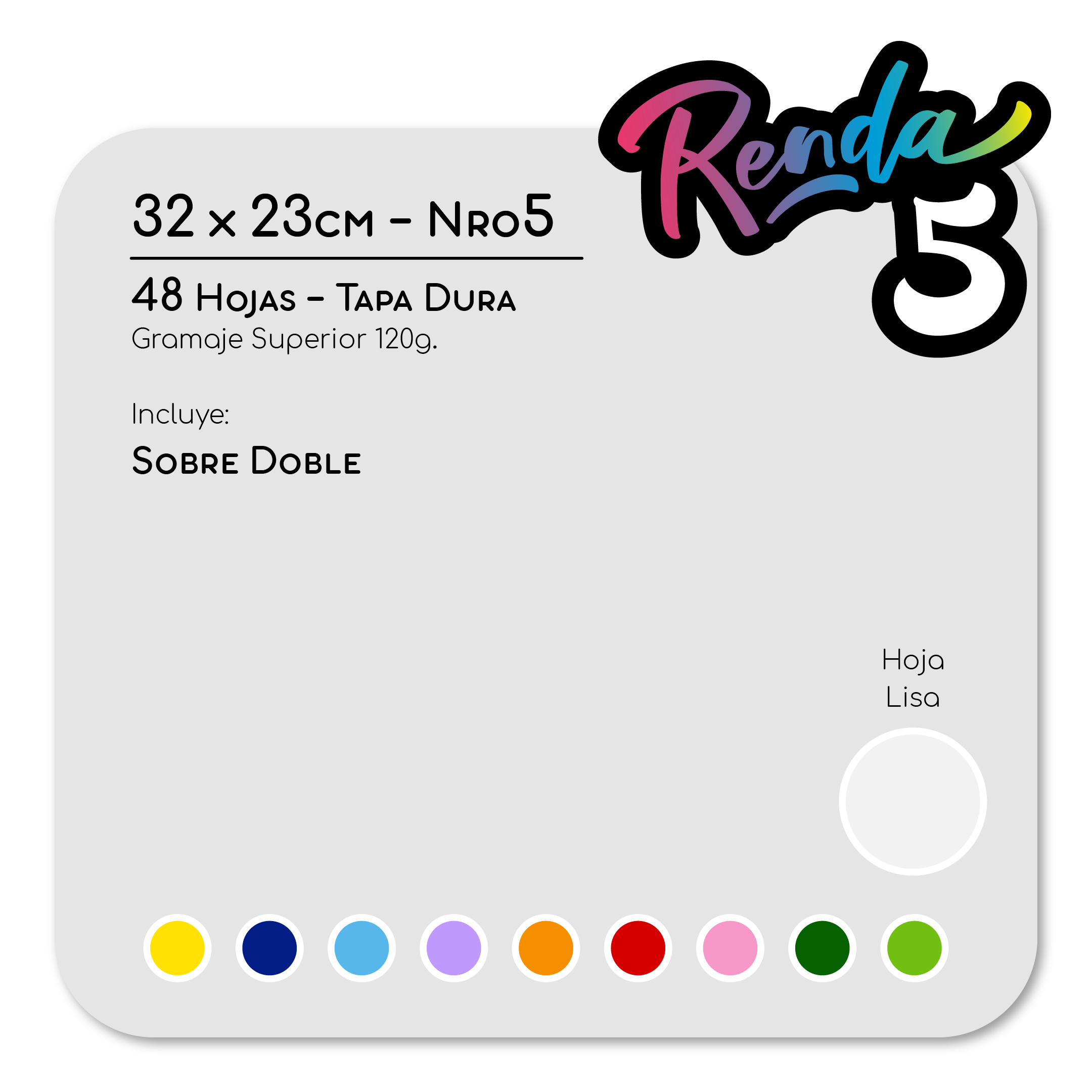 RENDA 5 - Cuaderno Arte Nro5 - Lila - Imagen 3