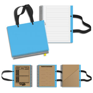 RENDA JARDÍN – Cuaderno Exclusivo Nro1 Con Manijas - Celeste - Rayado