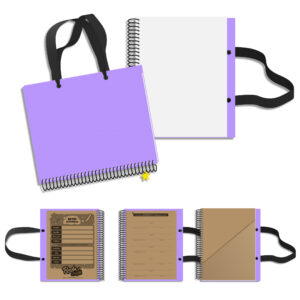 RENDA JARDÍN – Cuaderno Exclusivo Nro1 Con Manijas - Lila - Liso