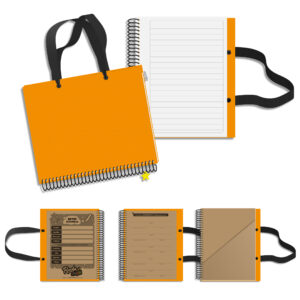 RENDA JARDÍN – Cuaderno Exclusivo Nro1 Con Manijas - Naranja - Rayado