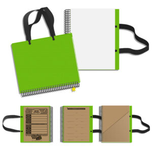 RENDA JARDÍN – Cuaderno Exclusivo Nro1 Con Manijas - Verde Lima - Liso