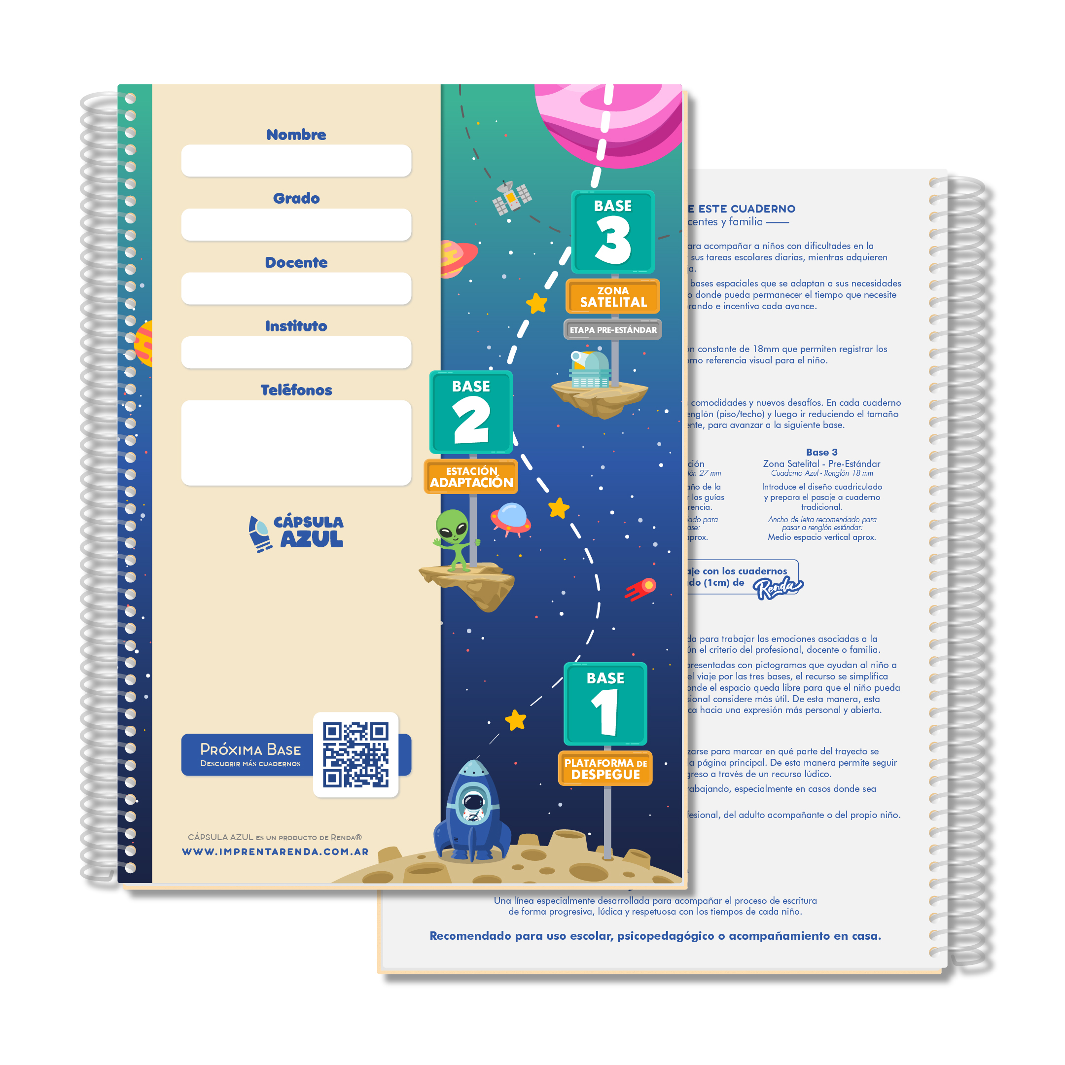 CÁPSULA AZUL - Base 1 - Renglón de 33,75mm - Imagen 2
