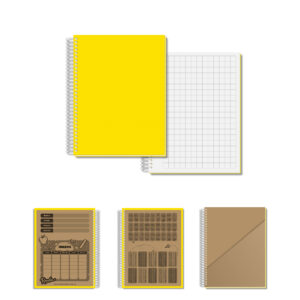 Cuaderno Nro 1 - Amarillo - Cuadriculado Grande