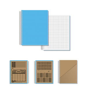 Cuaderno Nro 1 - Celeste - Cuadriculado Grande
