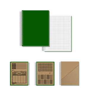 Cuaderno Nro 1 - Verde - Cuadriculado Grande